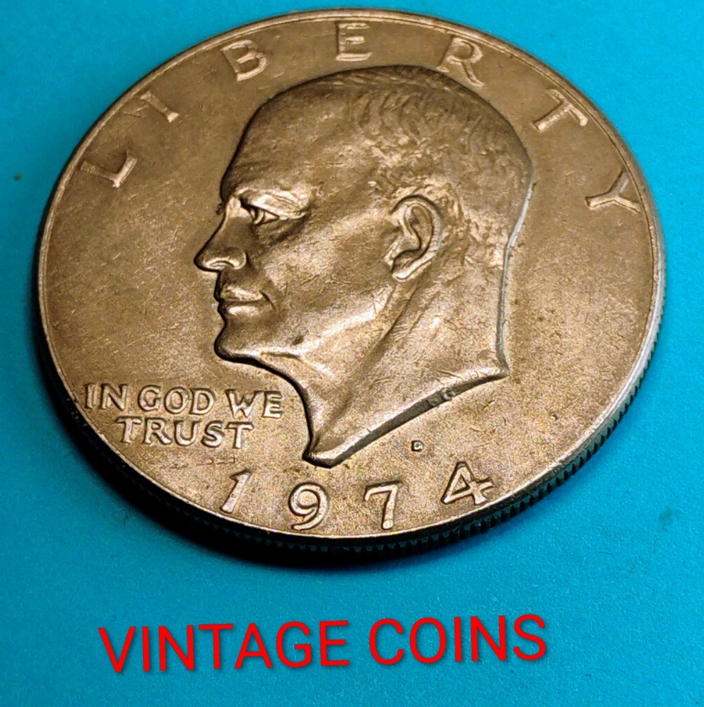✅1974 D Eisenhower Dollar CLAD Coin From Collection CIRCULATED